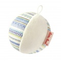 Rattle Ball Blue Jaquard - Off White  by Kathe Kruse (84209)